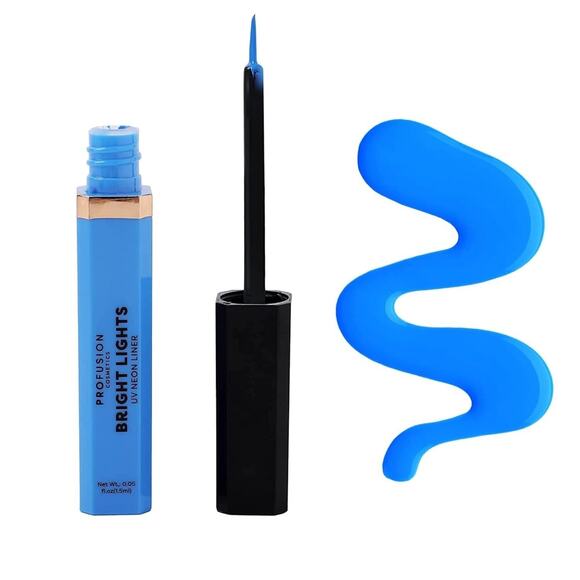 4/$20 Profusion Cosmetics Bright Lights UV Neon Liner Fine Tip in Bolt Blue - Picture 3 of 7